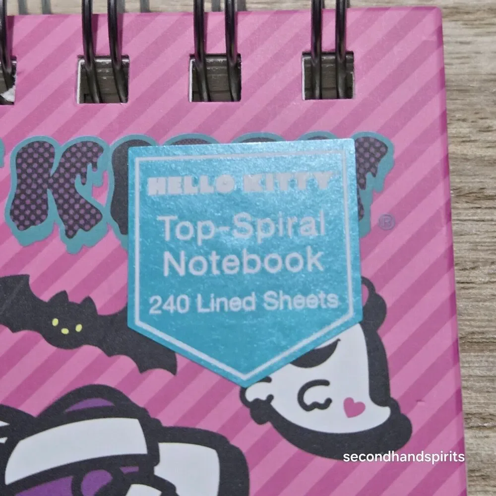 2024 Sanrio Hello Kitty Halloween Top Spiral Notebook Pink Mummy Boo 240 Lined
